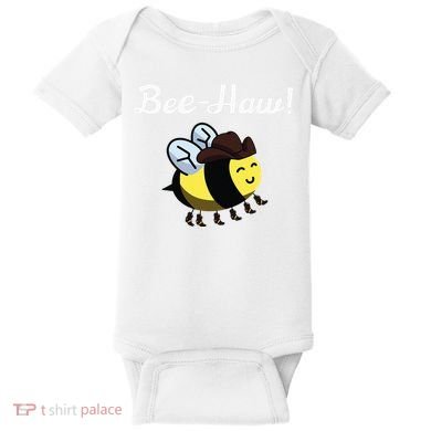 Bee Haw Honeybee Yeehaw Cow Ranch Bumblebee Farm Cow Baby Bodysuit