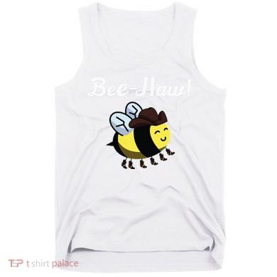 Bee Haw Honeybee Yeehaw Cow Ranch Bumblebee Farm Cow Tank Top