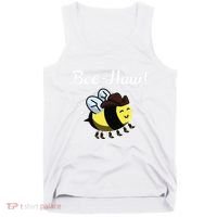 Bee Haw Honeybee Yeehaw Cow Ranch Bumblebee Farm Cow Tank Top thumb 0