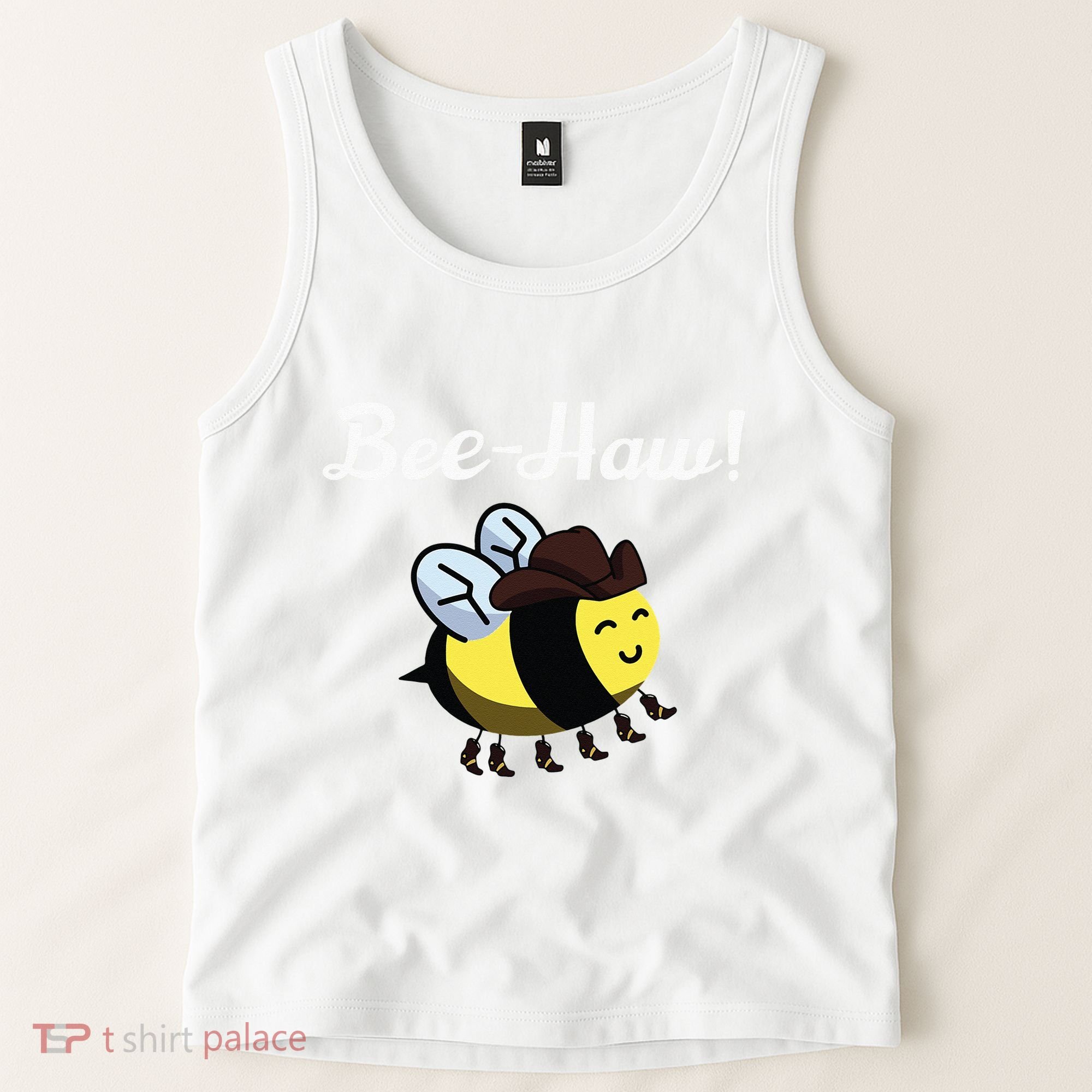 Bee Haw Honeybee Yeehaw Cow Ranch Bumblebee Farm Cow Tank Top