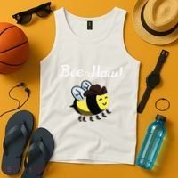 Bee Haw Honeybee Yeehaw Cow Ranch Bumblebee Farm Cow Tank Top thumb 4
