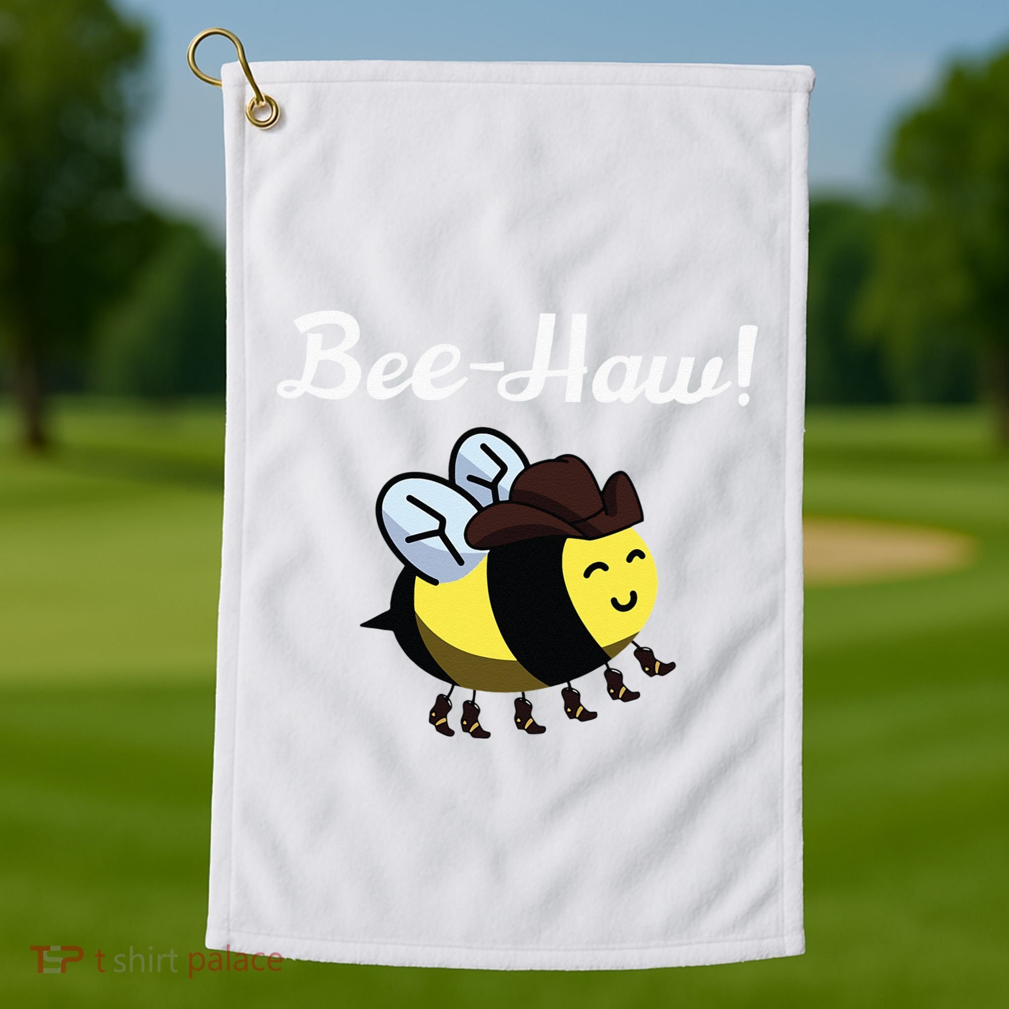 Bee Haw Honeybee Yeehaw Cow Ranch Bumblebee Farm Cow Golf Towel