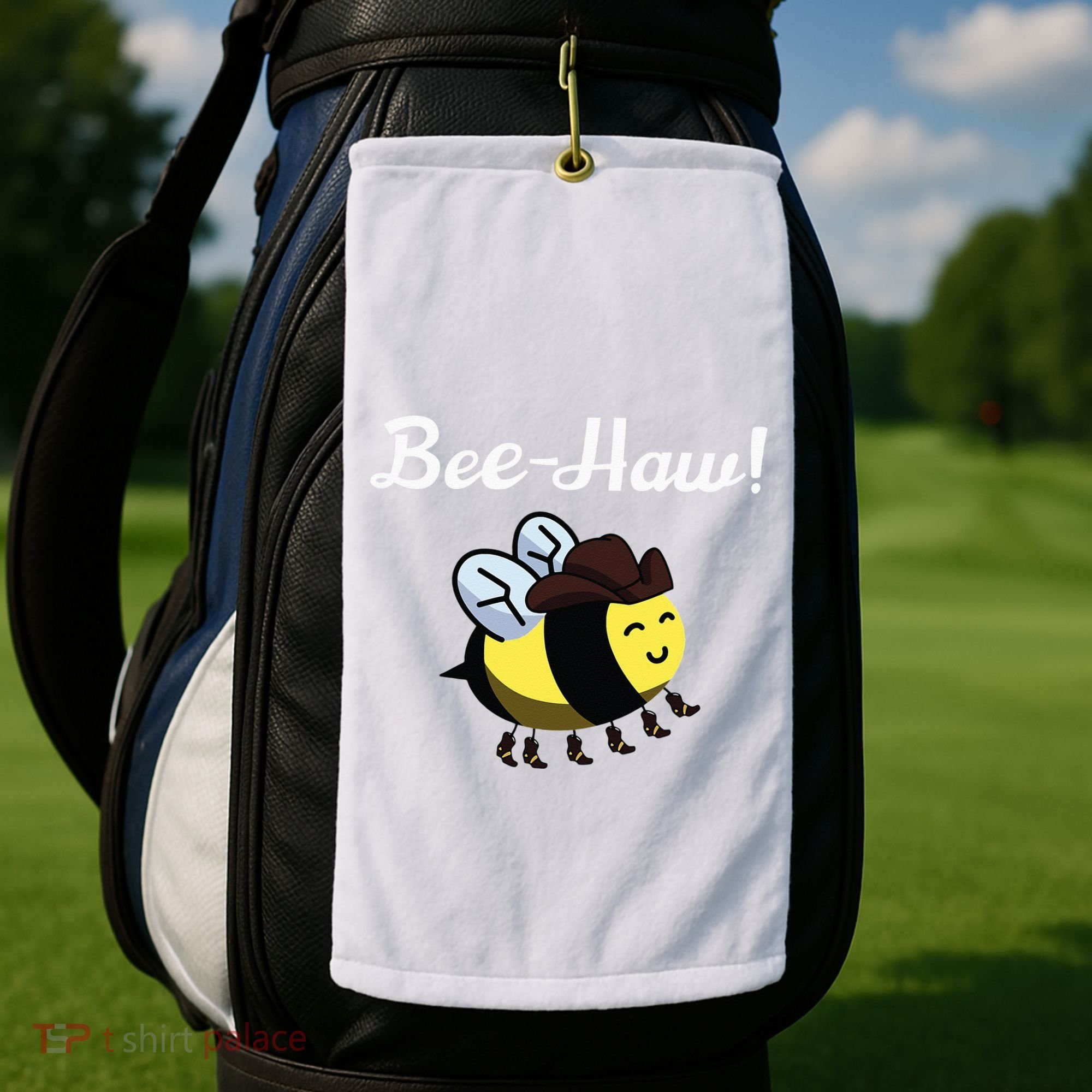 Bee Haw Honeybee Yeehaw Cow Ranch Bumblebee Farm Cow Golf Towel
