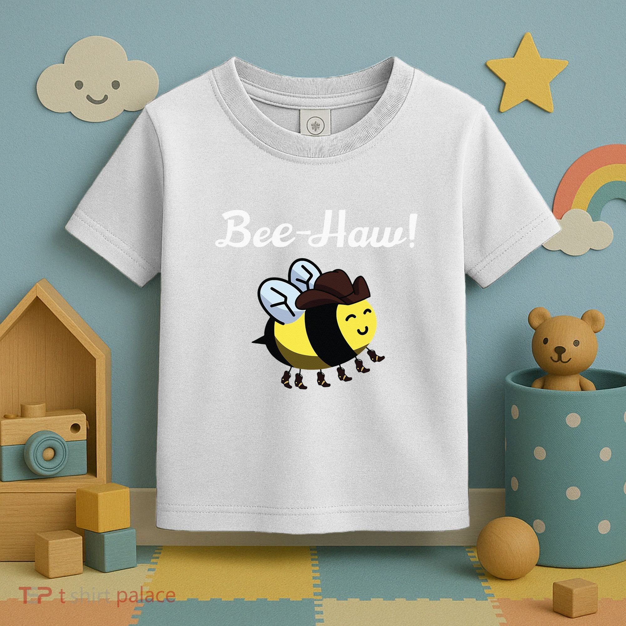 Bee Haw Honeybee Yeehaw Cow Ranch Bumblebee Farm Cow Toddler T-Shirt