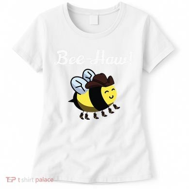 Bee Haw Honeybee Yeehaw Cow Ranch Bumblebee Farm Cow Women's T-Shirt
