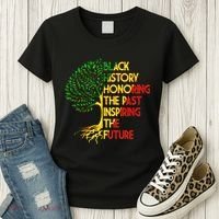 Black History Honoring The Past Inspiring The Future Tree Women's T-Shirt thumb 3