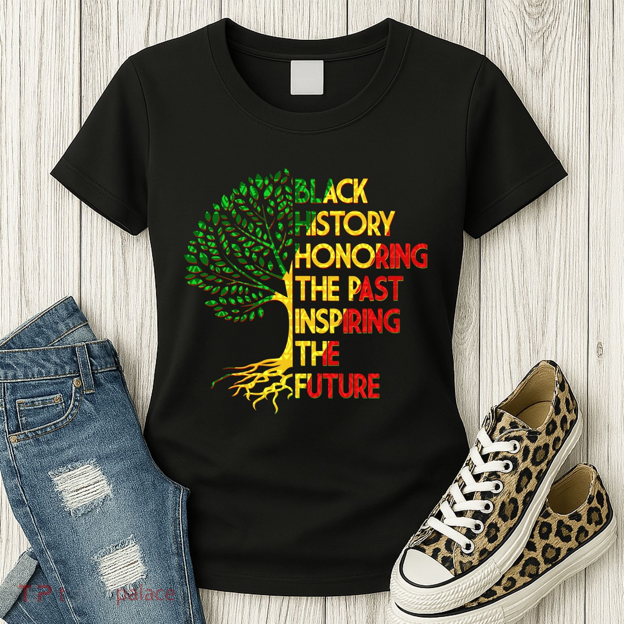 Black History Honoring The Past Inspiring The Future Tree Women's T-Shirt