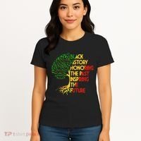 Black History Honoring The Past Inspiring The Future Tree Women's T-Shirt thumb 4