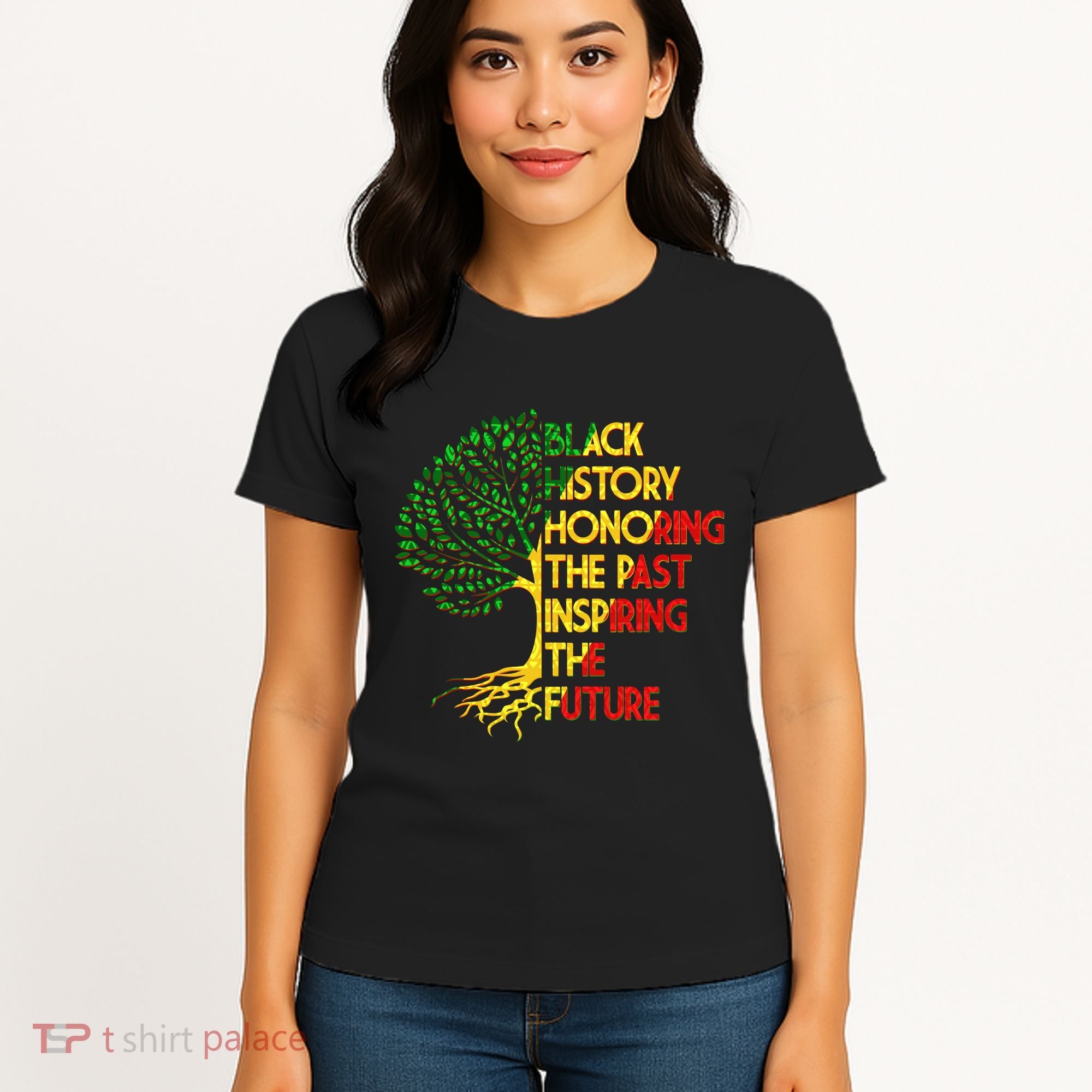 Black History Honoring The Past Inspiring The Future Tree Women's T-Shirt