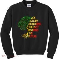 Black History Honoring The Past Inspiring The Future Tree Kids Sweatshirt thumb 0