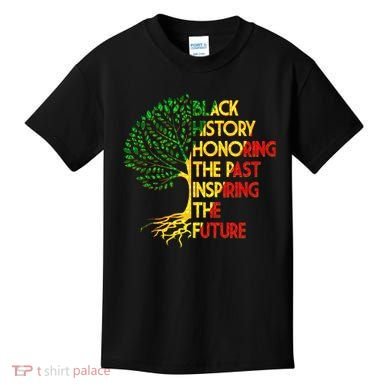 Black History Honoring The Past Inspiring The Future Tree Kids T-Shirt