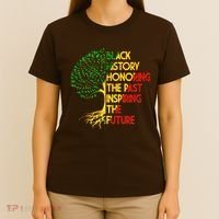 Black History Honoring The Past Inspiring The Future Tree T-Shirt thumb 4