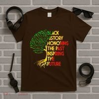 Black History Honoring The Past Inspiring The Future Tree T-Shirt thumb 5