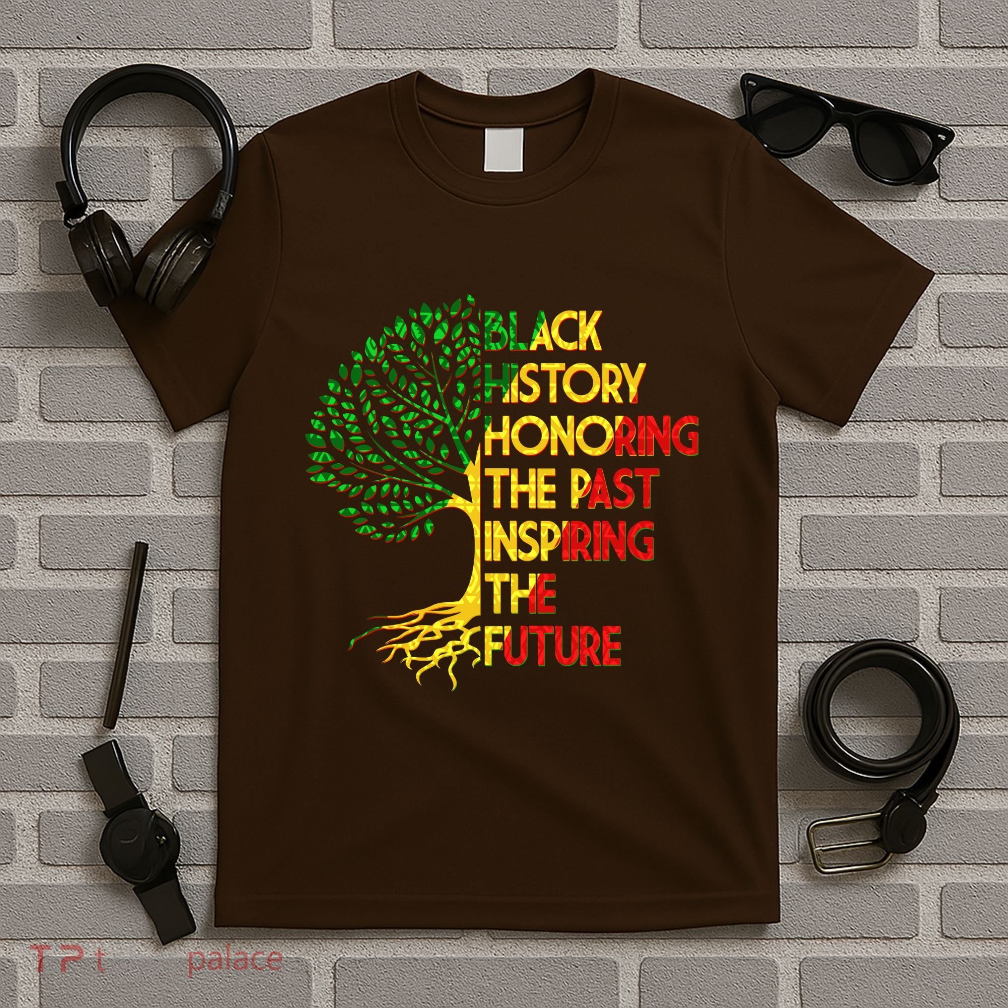 Black History Honoring The Past Inspiring The Future Tree T-Shirt