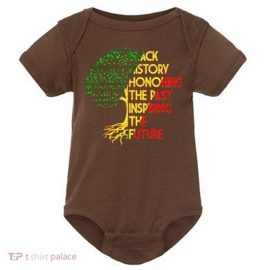 Black History Honoring The Past Inspiring The Future Tree Baby Bodysuit