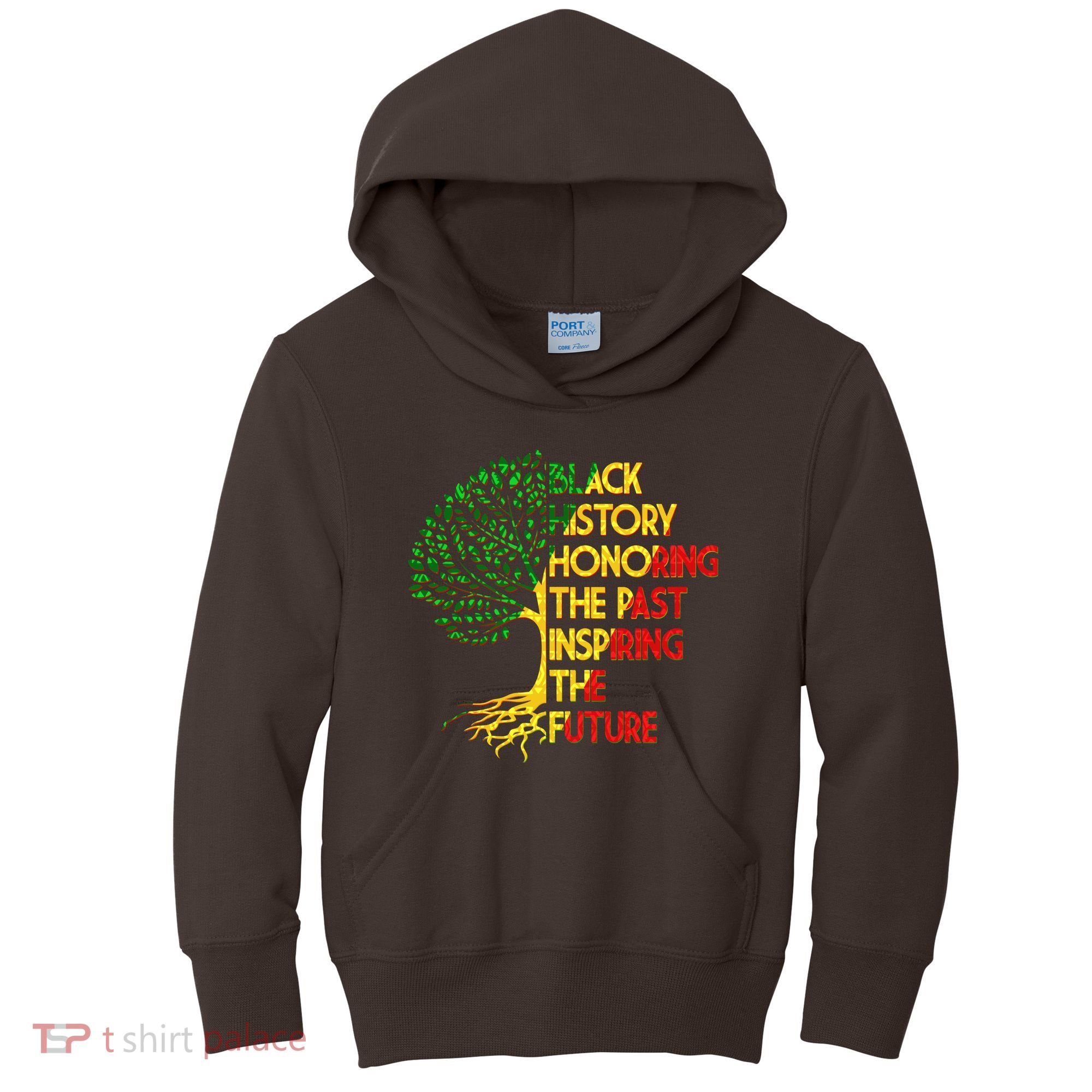 Black History Honoring The Past Inspiring The Future Tree Kids Hoodie