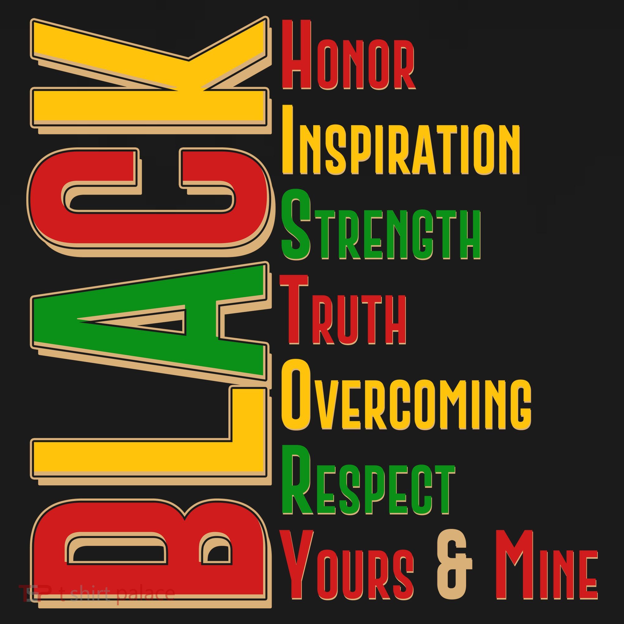 Black History Honor Inspiration Strength Truth Overcoming Respect Yours And Mine Hoodie