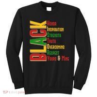 Black History Honor Inspiration Strength Truth Overcoming Respect Yours And Mine Sweatshirt thumb 0