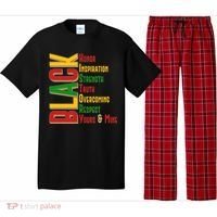 Black History Honor Inspiration Strength Truth Overcoming Respect Yours And Mine Pajama Set thumb 0