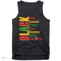 Black History Honor Inspiration Strength Truth Overcoming Respect Yours And Mine Tank Top thumb 0