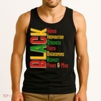 Black History Honor Inspiration Strength Truth Overcoming Respect Yours And Mine Tank Top thumb 3