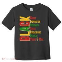 Black History Honor Inspiration Strength Truth Overcoming Respect Yours And Mine Toddler T-Shirt thumb 0