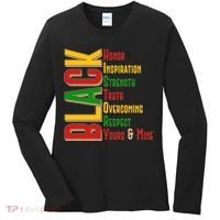 Black History Honor Inspiration Strength Truth Overcoming Respect Yours And Mine Women's Long Sleeve Shirt thumb 0
