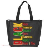 Black History Honor Inspiration Strength Truth Overcoming Respect Yours And Mine Tote Bag thumb 0