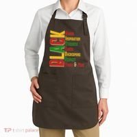 Black History Honor Inspiration Strength Truth Overcoming Respect Yours And Mine Apron thumb 2