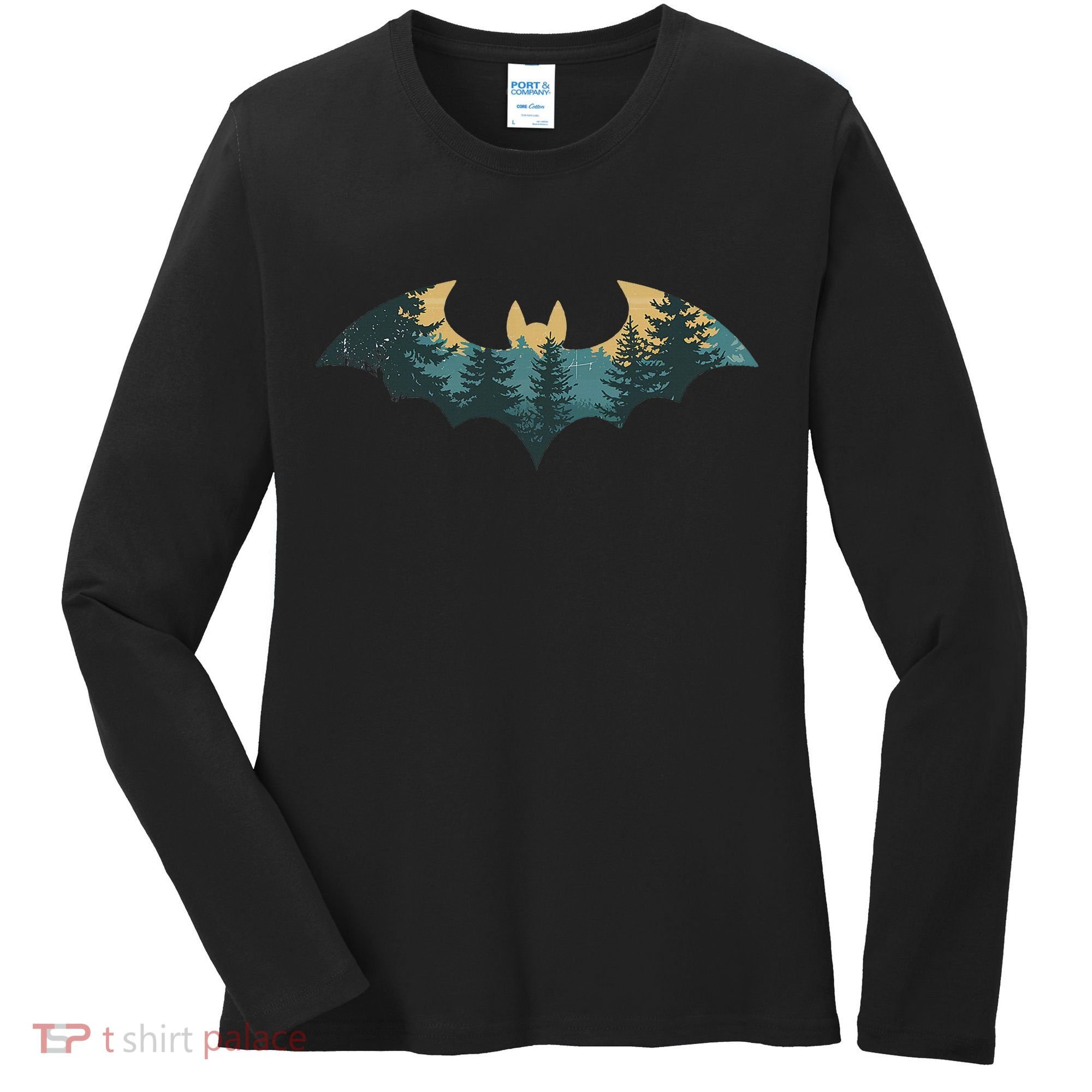 Bat Hunting Hiking Outdoor Camping Forest Women Bat Women's Long Sleeve Shirt