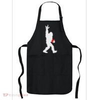 Bigfoot Holding Heart Valentines Day I Love You Hand For Asl Apron thumb 0