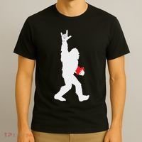 Bigfoot Holding Heart Valentines Day I Love You Hand For Asl T-Shirt thumb 3