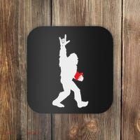 Bigfoot Holding Heart Valentines Day I Love You Hand For Asl Coaster thumb 0