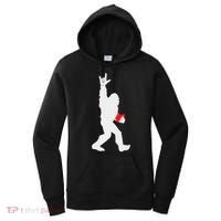 Bigfoot Holding Heart Valentines Day I Love You Hand For Asl Women's Hoodie thumb 0