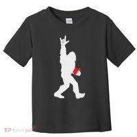 Bigfoot Holding Heart Valentines Day I Love You Hand For Asl Toddler T-Shirt thumb 0