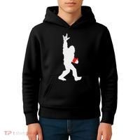 Bigfoot Holding Heart Valentines Day I Love You Hand For Asl Kids Hoodie thumb 4