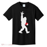 Bigfoot Holding Heart Valentines Day I Love You Hand For Asl Kids T-Shirt thumb 0