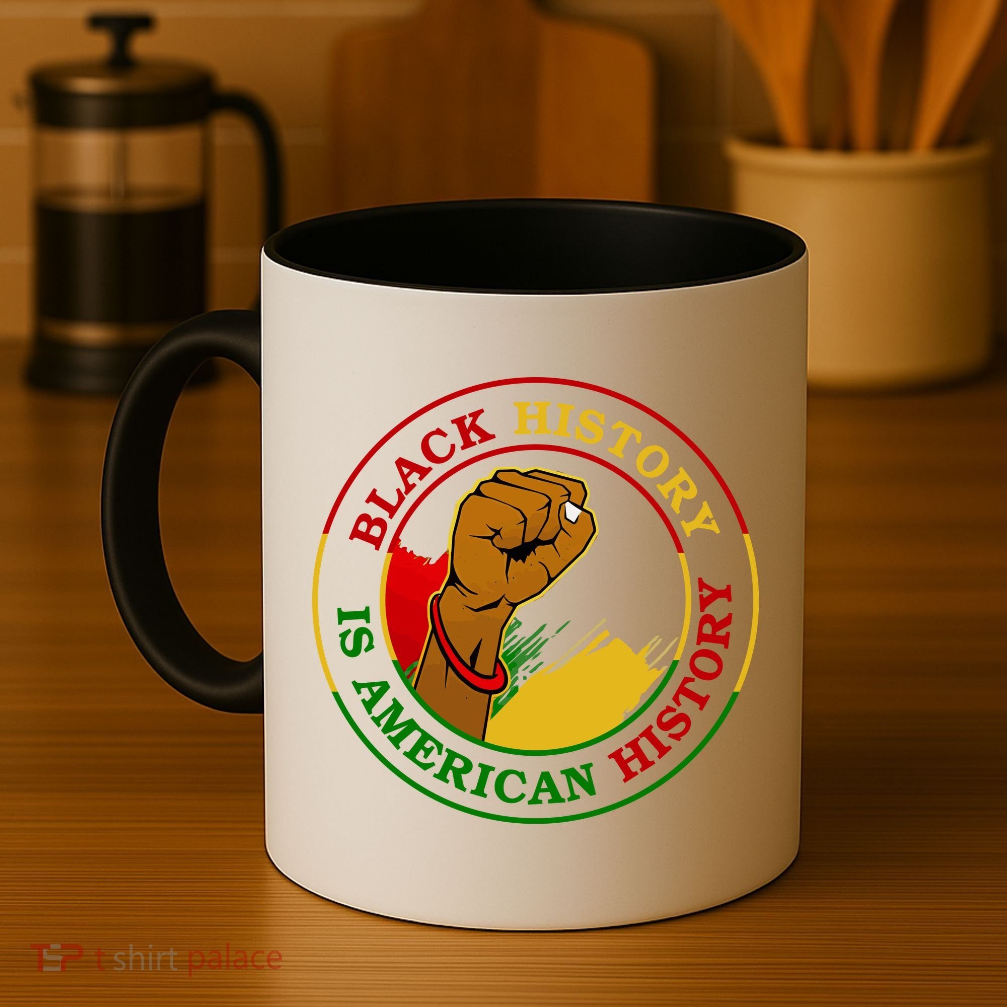 Black History Is American History Fist Coffee Mug