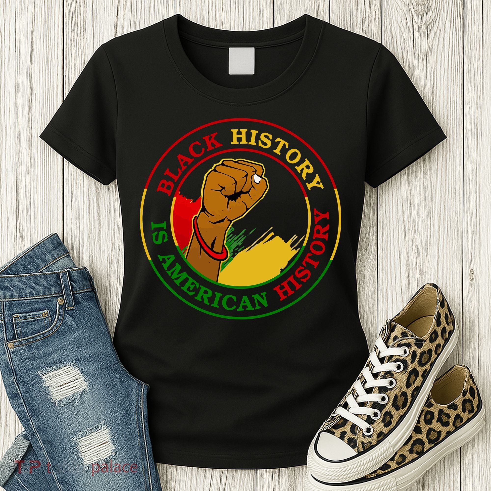 Black History Is American History Fist Women's T-Shirt