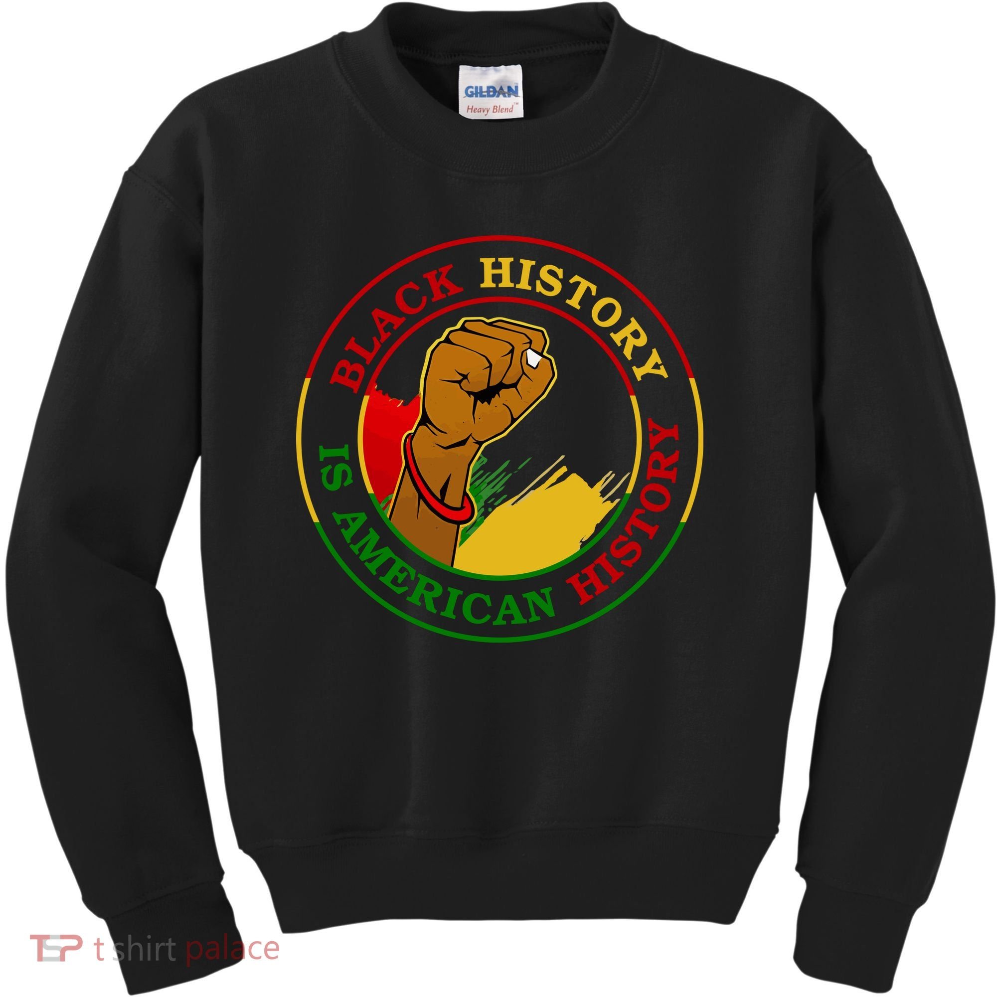 Black History Is American History Fist Kids Sweatshirt