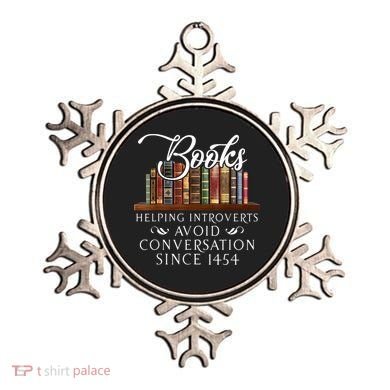 Books Helping Introverts Avoid Conversation Since 1454 Ornament