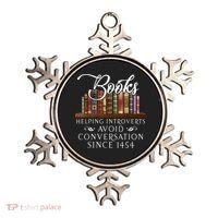 Books Helping Introverts Avoid Conversation Since 1454 Ornament thumb 0