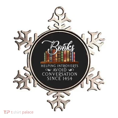 Books Helping Introverts Avoid Conversation Since 1454 Ornament