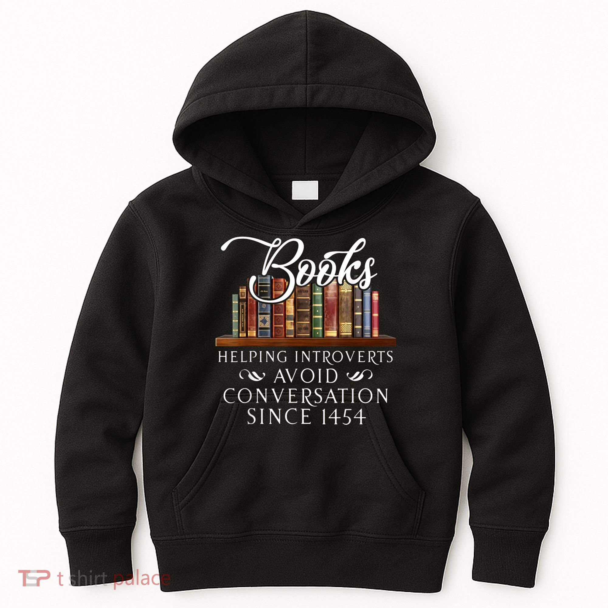 Books Helping Introverts Avoid Conversation Since 1454 Kids Hoodie