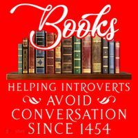 Books Helping Introverts Avoid Conversation Since 1454 Santa Hat thumb 1