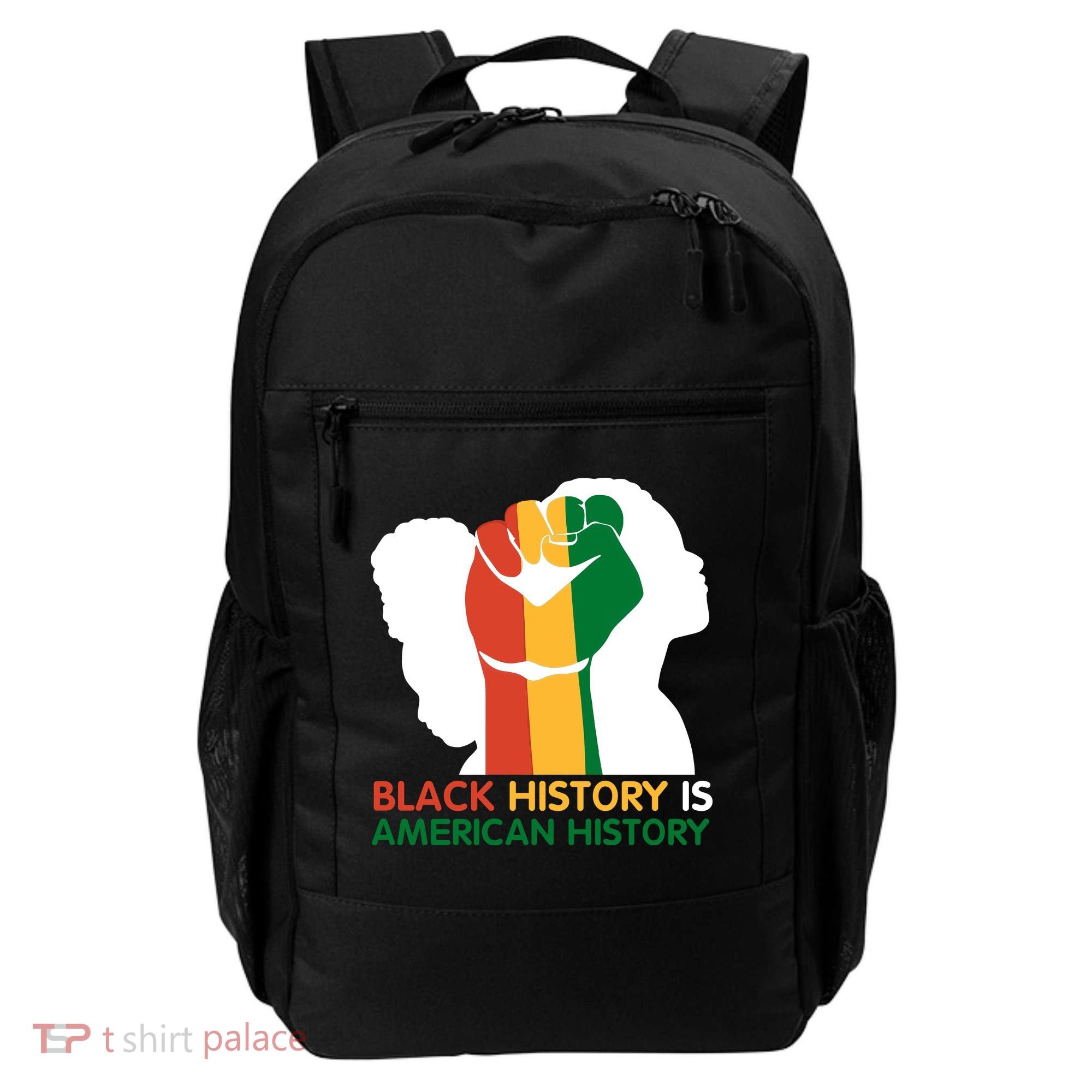 Black History Is American History Pride Fist Backpack