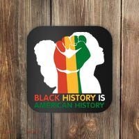 Black History Is American History Pride Fist Coaster thumb 0