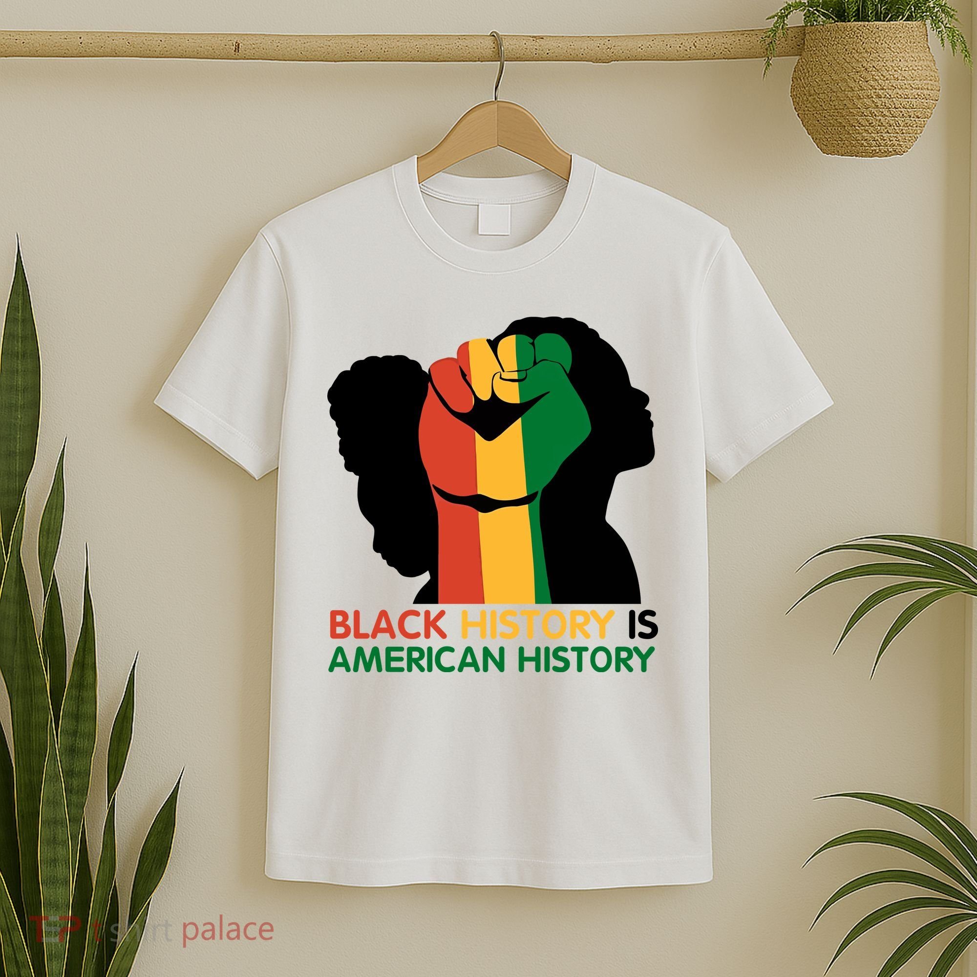 Black History Is American History Pride Fist T-Shirt