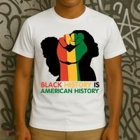 Black History Is American History Pride Fist T-Shirt thumb 3