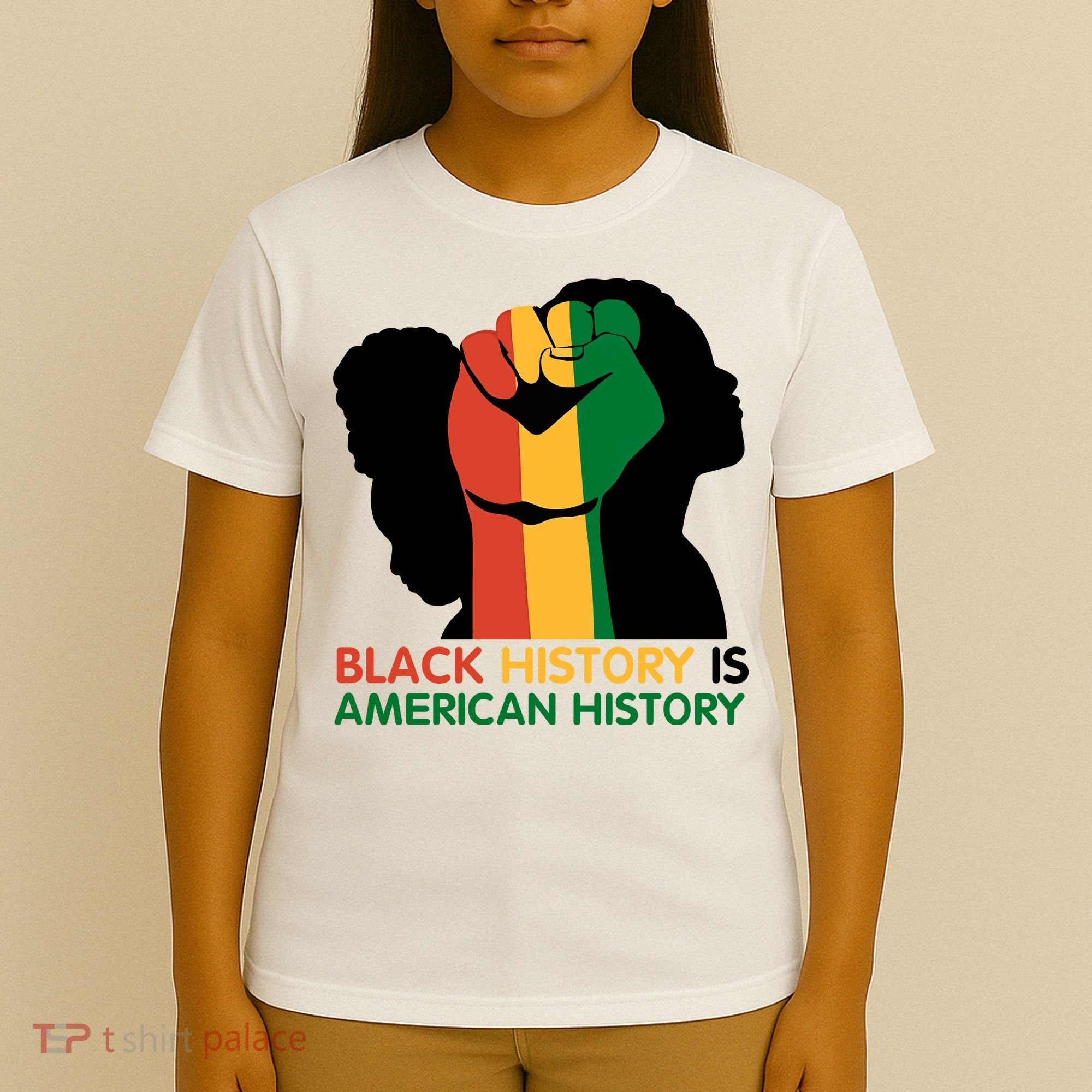 Black History Is American History Pride Fist T-Shirt